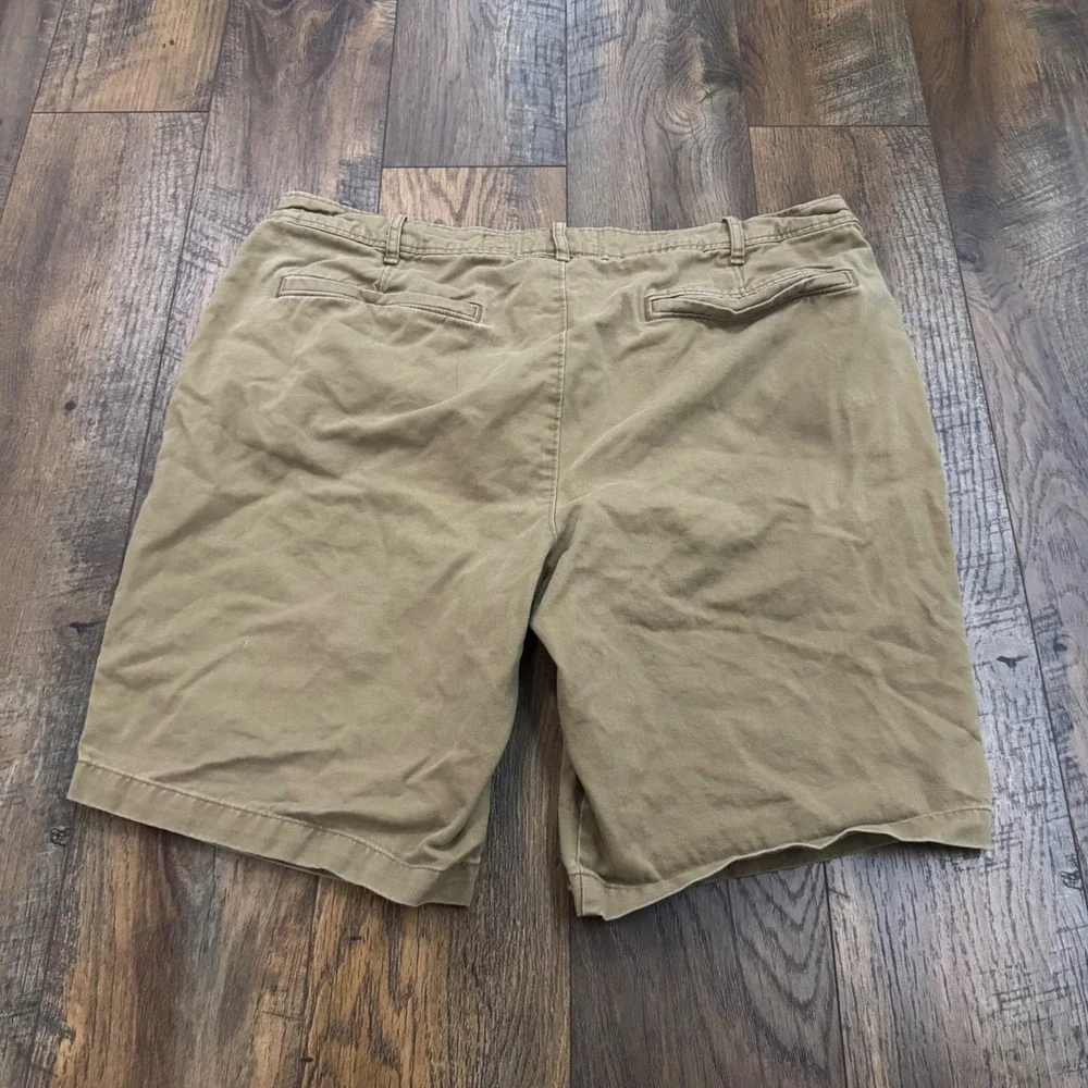 Abercrombie & Fitch Mens Chino Shorts 36 Khaki Tan Cotton Preppy Flat Front Golf